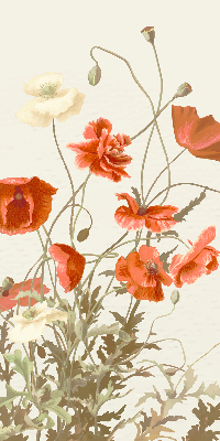 Blackout roller blind Poppies