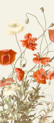 Blackout roller blind Poppies