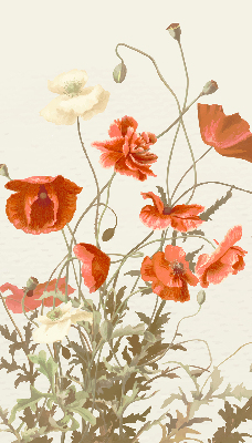 Blackout roller blind Poppies