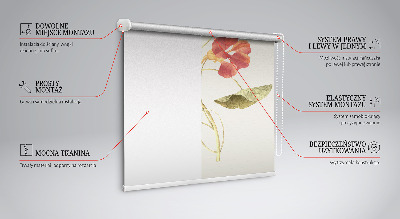 Blackout roller blind for window Flower