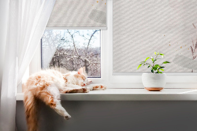 Fabric roller blind for window A crumpled piece of paper