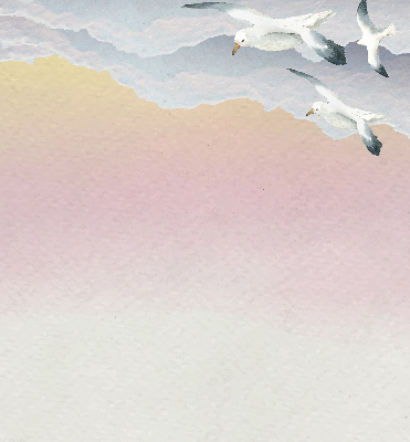 Blackout roller blind Flying birds