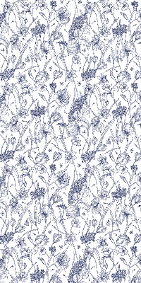 Fabric roller blind for window Wildflowers