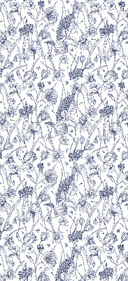 Fabric roller blind for window Wildflowers
