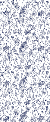 Fabric roller blind for window Wildflowers