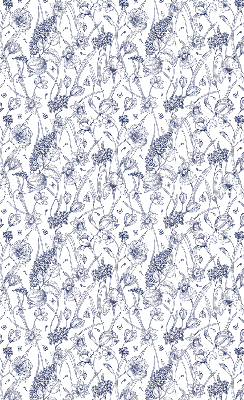 Fabric roller blind for window Wildflowers