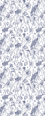 Fabric roller blind for window Wildflowers