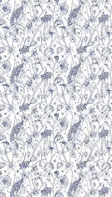 Fabric roller blind for window Wildflowers