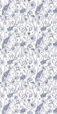 Fabric roller blind for window Wildflowers