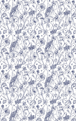 Fabric roller blind for window Wildflowers
