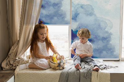 Blackout roller blind for window Clouds