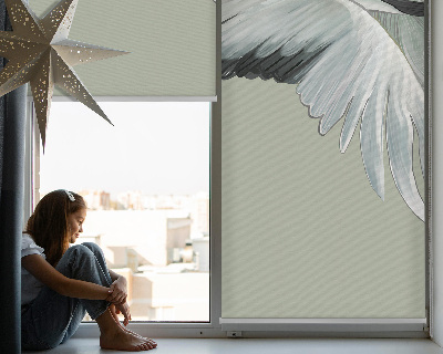 Blackout roller blind for window Crane in flight