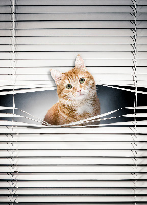 Fabric roller blind for window Ginger cat