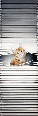 Fabric roller blind for window Ginger cat