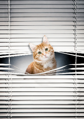 Fabric roller blind for window Ginger cat