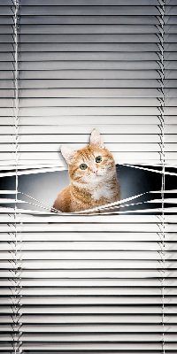 Fabric roller blind for window Ginger cat
