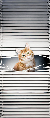 Fabric roller blind for window Ginger cat