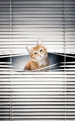 Fabric roller blind for window Ginger cat