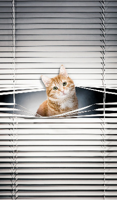 Fabric roller blind for window Ginger cat
