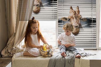 Blackout roller blind for window Giraffe