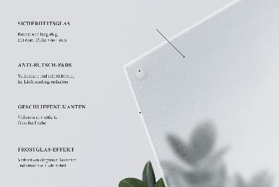 Square glass table top Semitransparent