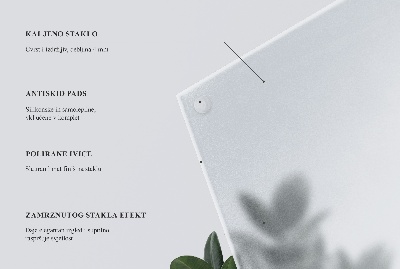 Square glass table top Semitransparent