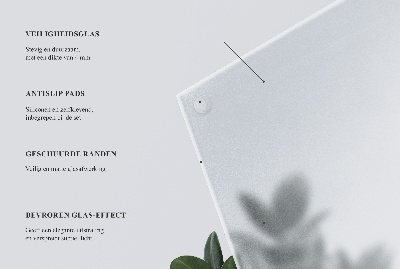 Round glass table top Semitransparent