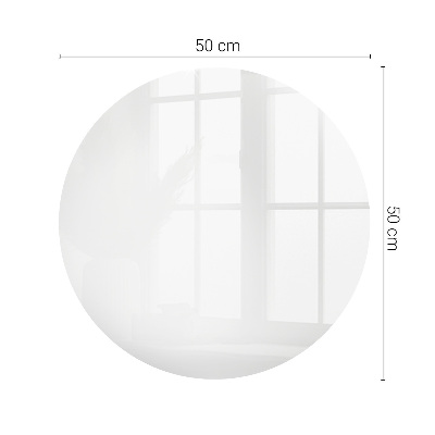 Table glass round Pure white