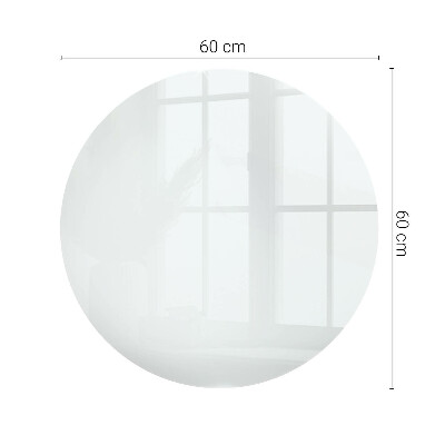 Table glass round Pure white