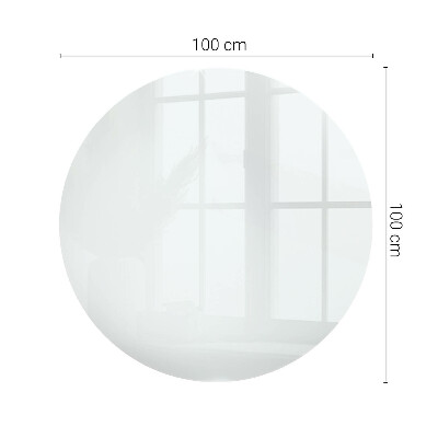 Table glass round Pure white