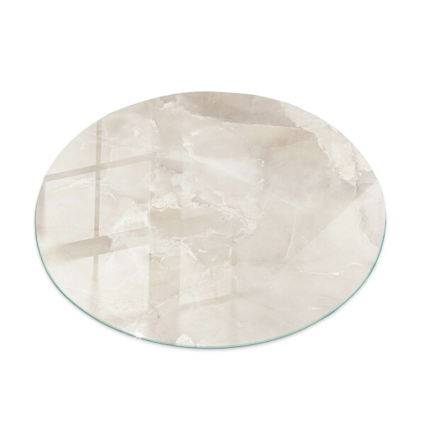 Circular glass table top Marble graphic composition