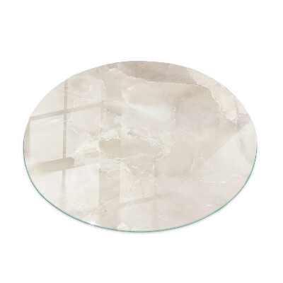 Circular glass table top Marble graphic composition