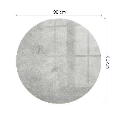 Round glass top for coffee table Scratches on the concrete surface