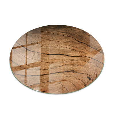 Circular glass table top Stylish forest motif