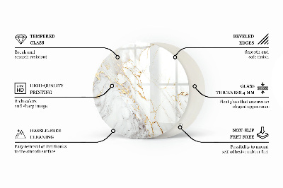 Table glass round Wood in harmony with resin