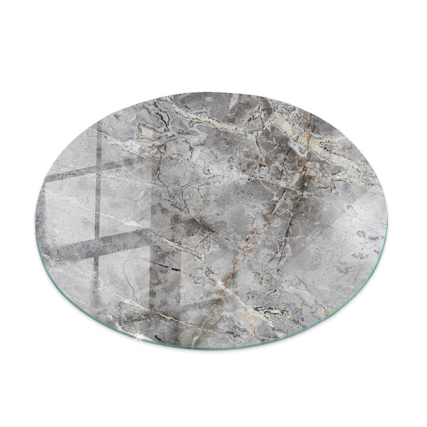 Circular glass table top Stylish marble pattern