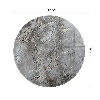 Circular glass table top Stylish marble pattern