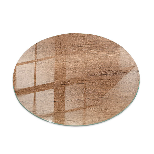 Table glass round The charm of natural wood