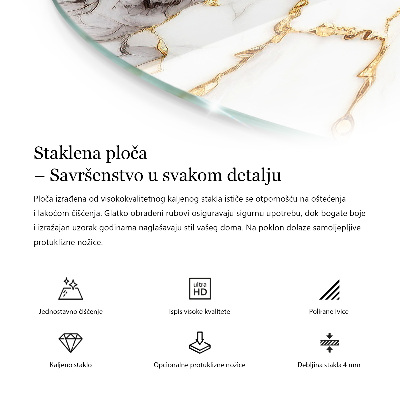 Table glass round The charm of natural wood