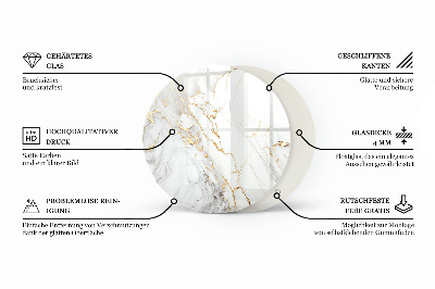 Circular glass table top Ecological wood structure