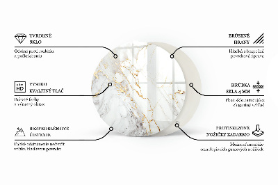 Circular glass table top Ecological wood structure