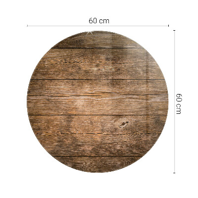 Circular glass table top Ecological wood structure