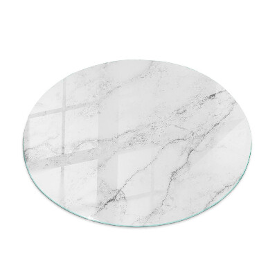 Round glass top for coffee table Pattern imitating marble