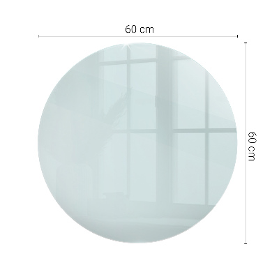 Round glass table top transparent