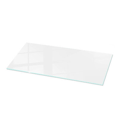 Rectangular tempered glass table top Pure white