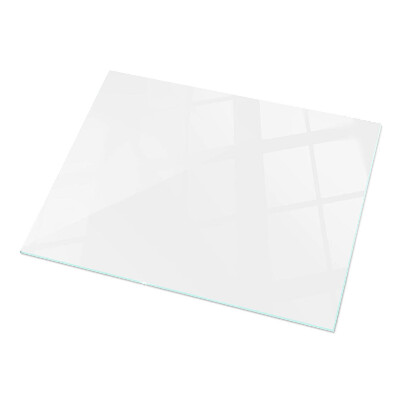 Rectangular tempered glass table top Pure white