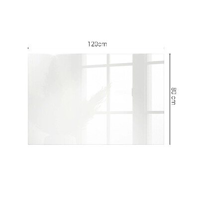 Rectangular tempered glass table top Pure white