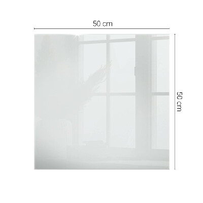 Rectangular tempered glass table top Pure white