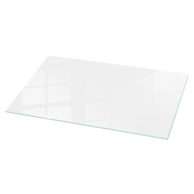Rectangular tempered glass table top Pure white