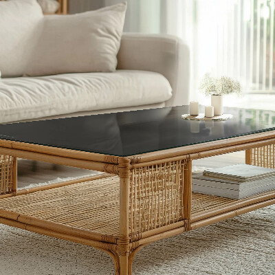 Rectangular top table Solid black elegant